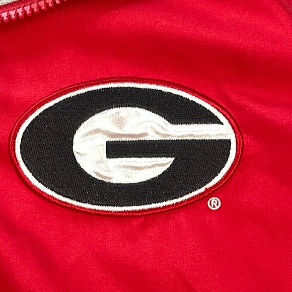 Vintage 58 Sports University of Georgia Bulldogs Windbreaker Medium‎ Red 1/4 Zip - Picture 9 of 14